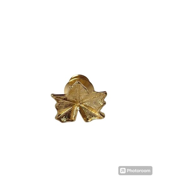 Vintage Trifari Gold Tone Maple Leaf Pin/ Tac Pin 1/2" - Picture 5 of 7